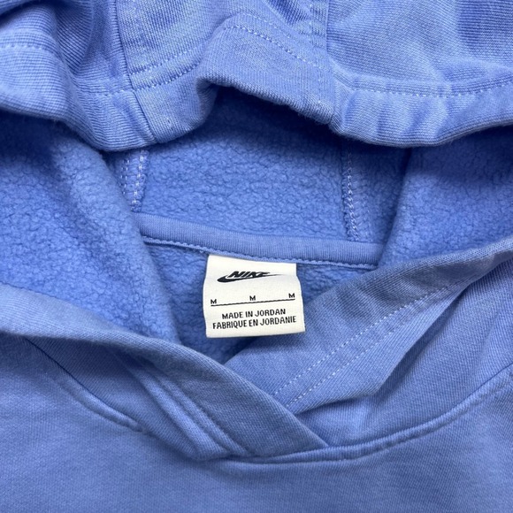 Nike Hoodie Womens Medium Blue FZ5579-494 Fleece Pullover Sweatshirt - Picture 9 of 16